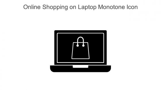 Online Shopping On Laptop Monotone Icon In Powerpoint Pptx Png And Editable Eps Format