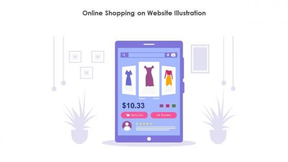 Online Shopping On Website Illustration