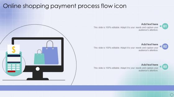 Online Shopping Payment Process Flow Icon