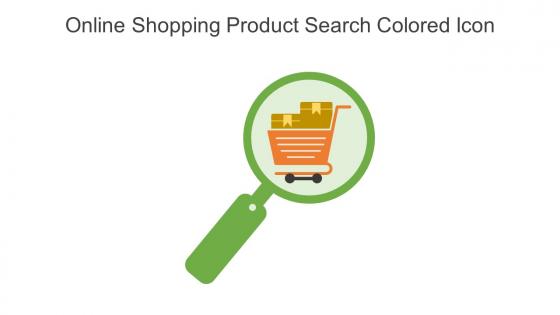Online Shopping Product Search Colored Icon In Powerpoint Pptx Png And Editable Eps Format