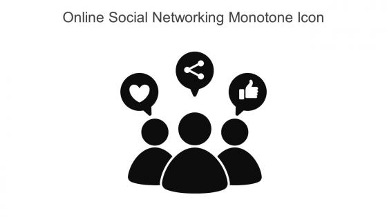 Online Social Networking Monotone Icon In Powerpoint Pptx Png And Editable Eps Format