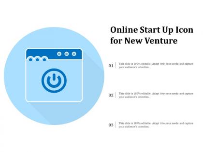 Online start up icon for new venture