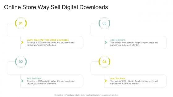 Online Store Way Sell Digital Downloads In Powerpoint And Google Slides Cpb