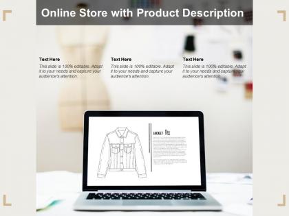 Online store with product description