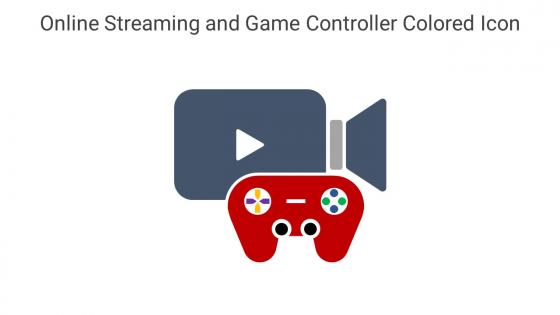 Online Streaming And Game Controller Colored Icon In Powerpoint Pptx Png And Editable Eps Format