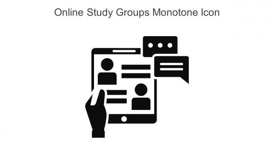 Online Study Groups Monotone Icon In Powerpoint Pptx Png And Editable Eps Format