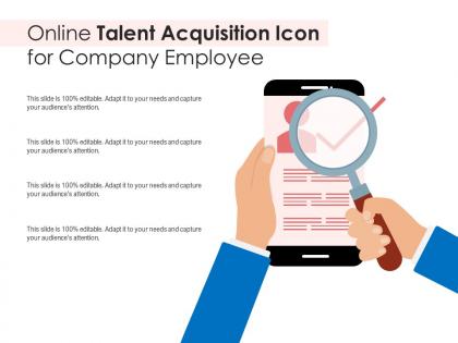 Online talent acquisition icon for company employee