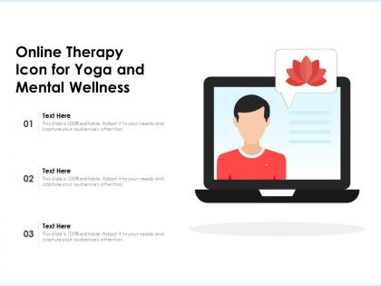 Online therapy icon for yoga and mental wellness