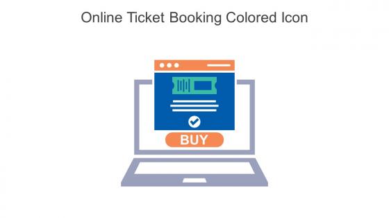 Online Ticket Booking Colored Icon In Powerpoint Pptx Png And Editable Eps Format