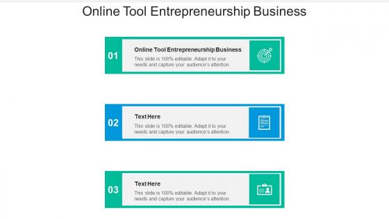 Online tool entrepreneurship business ppt powerpoint presentation inspiration graphics design cpb