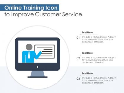 Online training icon to improve customer service