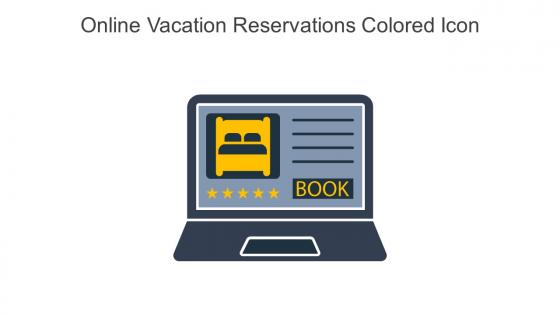 Online Vacation Reservations Colored Icon In Powerpoint Pptx Png And Editable Eps Format