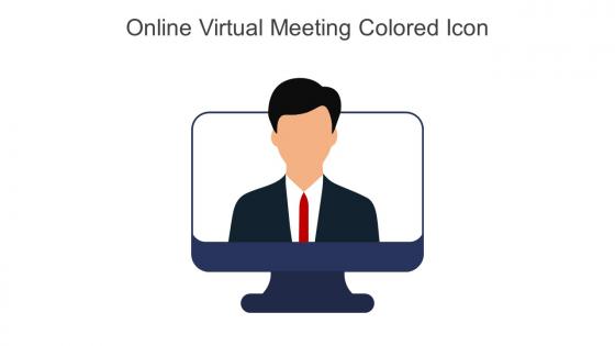 Online Virtual Meeting Colored Icon In Powerpoint Pptx Png And Editable Eps Format