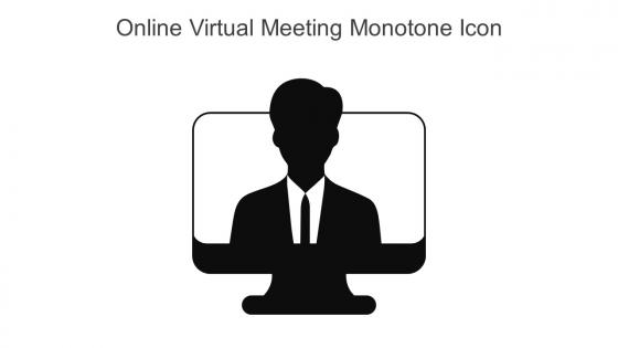 Online Virtual Meeting Monotone Icon In Powerpoint Pptx Png And Editable Eps Format