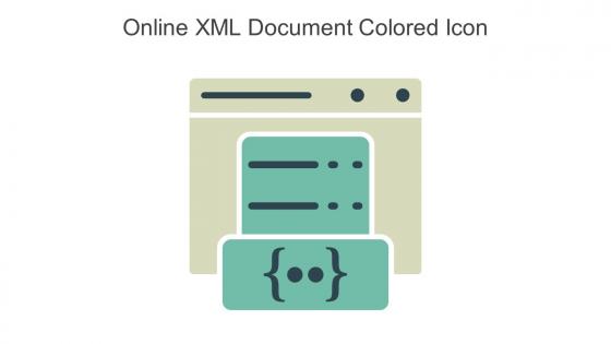 Online XML Document Colored Icon In Powerpoint Pptx Png And Editable Eps Format