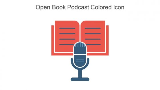 Open Book Podcast Colored Icon In Powerpoint Pptx Png And Editable Eps Format