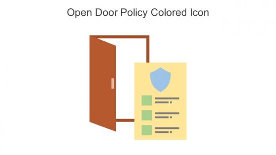 Open Door Policy Colored Icon In Powerpoint Pptx Png And Editable Eps Format