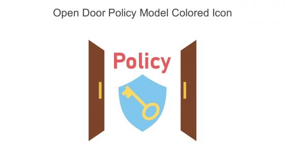 Open Door Policy Model Colored Icon In Powerpoint Pptx Png And Editable Eps Format