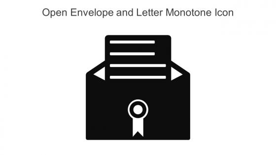 Open Envelope And Letter Monotone Icon In Powerpoint Pptx Png And Editable Eps Format