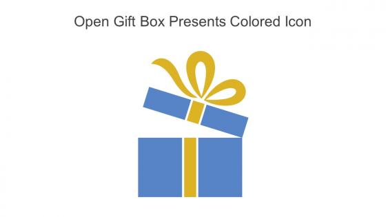 Open Gift Box Presents Colored Icon In Powerpoint Pptx Png And Editable Eps Format