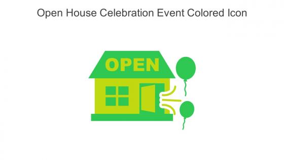 Open House Celebration Event Colored Icon In Powerpoint Pptx Png And Editable Eps Format