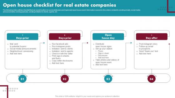 Open House Checklist For Real Estate Companies Innovative Ideas For Real Estate MKT SS V