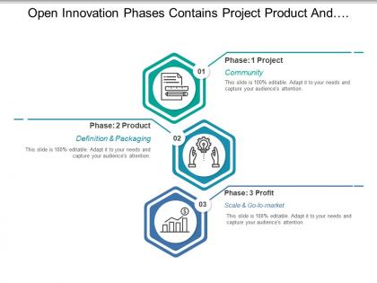 Open innovation phases contains project product and profit