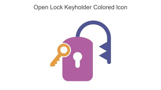 Open Lock Keyholder Colored Icon In Powerpoint Pptx Png And Editable Eps Format