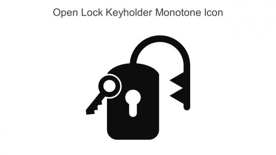 Open Lock Keyholder Monotone Icon In Powerpoint Pptx Png And Editable Eps Format