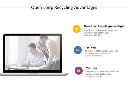 Open loop recycling advantages ppt powerpoint presentation ideas portrait cpb
