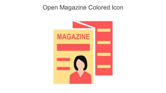 Open Magazine Colored Icon In Powerpoint Pptx Png And Editable Eps Format