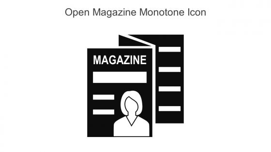 Open Magazine Monotone Icon In Powerpoint Pptx Png And Editable Eps Format