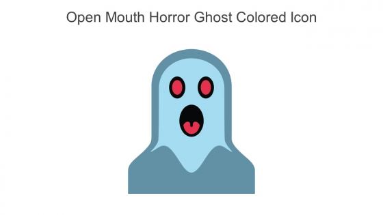 Open Mouth Horror Ghost Colored Icon In Powerpoint Pptx Png And Editable Eps Format