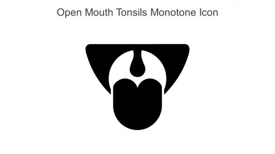 Open Mouth Tonsils Monotone Icon In Powerpoint Pptx Png And Editable Eps Format