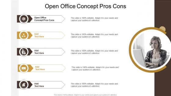 Open Office Concept Pros Cons In Powerpoint And Google Slides Cpb
