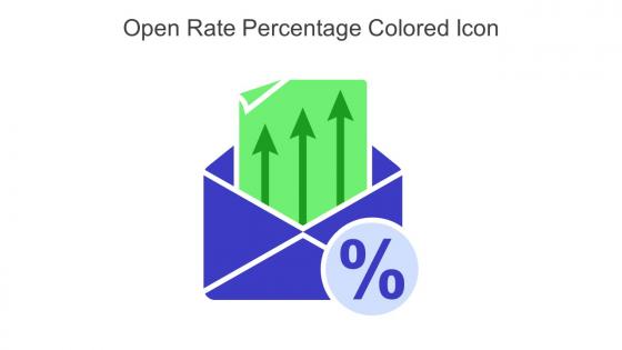 Open Rate Percentage Colored Icon In Powerpoint Pptx Png And Editable Eps Format