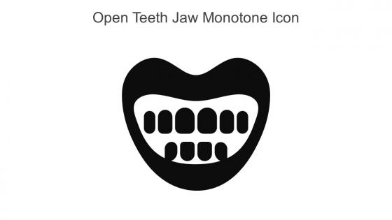 Open Teeth Jaw Monotone Icon In Powerpoint Pptx Png And Editable Eps Format