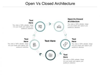 Open vs closed architecture ppt powerpoint presentation layouts icon cpb