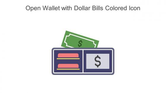 Open Wallet With Dollar Bills Colored Icon In Powerpoint Pptx Png And Editable Eps Format