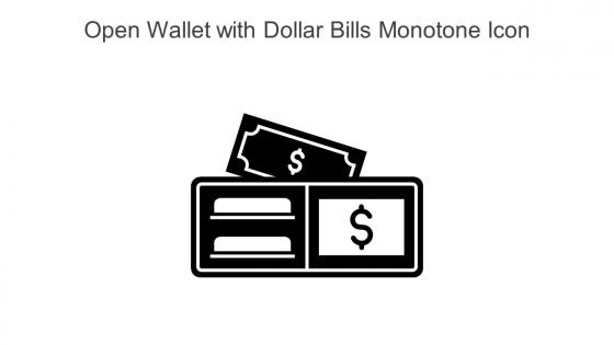 Open Wallet With Dollar Bills Monotone Icon In Powerpoint Pptx Png And Editable Eps Format