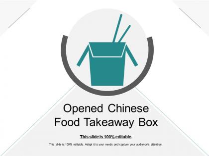 Opened chinese food takeaway box