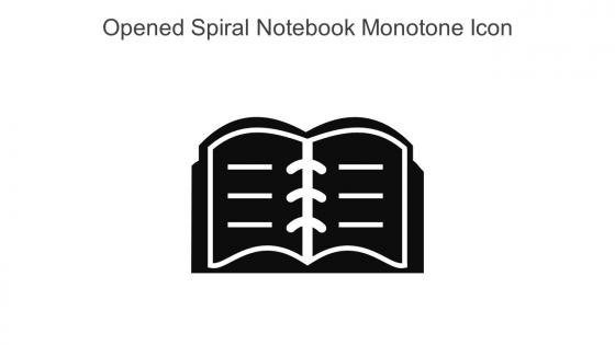 Opened Spiral Notebook Monotone Icon In Powerpoint Pptx Png And Editable Eps Format