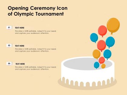 Opening ceremony icon of olympic tournament
