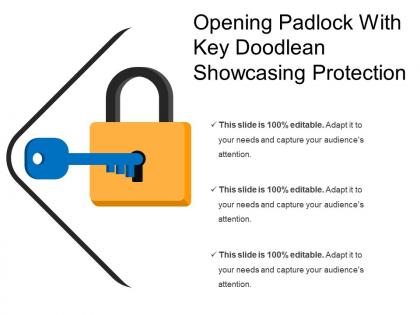Opening padlock with key doodlean showcasing protection1