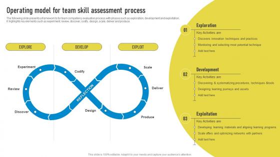 Operating Model For Team Skill Assessment Process Playbook For Innovation Learning
