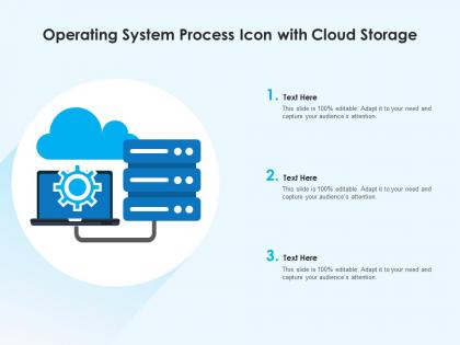 Operating system process icon with cloud storage