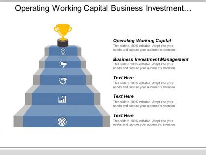 Operating working capital business investment management b2b sales and marketing cpb