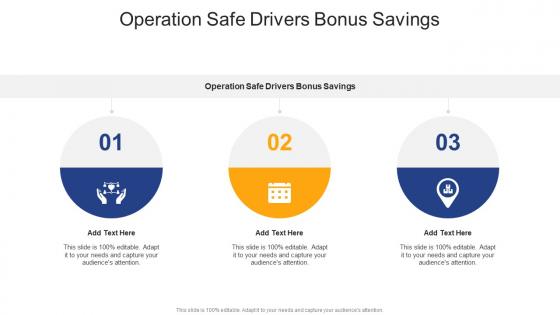 Operation Safe Drivers Bonus Savings In Powerpoint And Google Slides Cpb