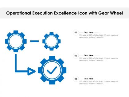 Operational execution excellence icon with gear wheel