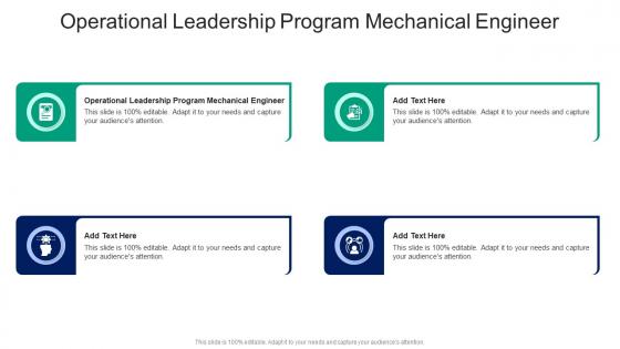 Operational Leadership Program Mechanical Engineer In Powerpoint And Google Slides Cpp